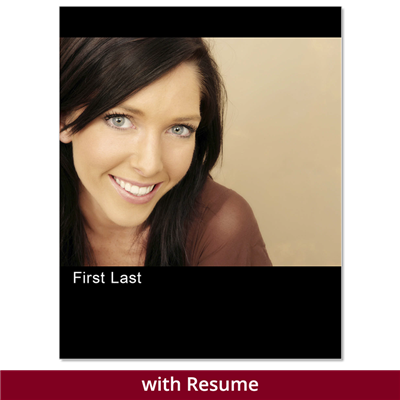 Headshot Style F - Name Only with Resume