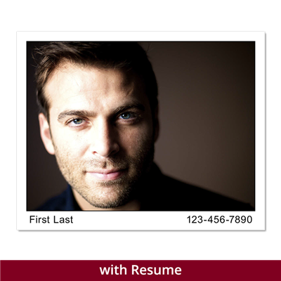 Headshot Style M - Name & Phone Number with Resume