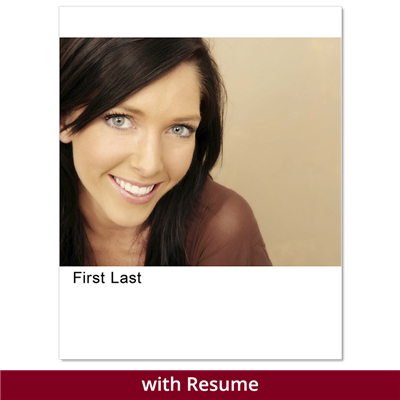 Headshot Style E - Name Only with Resume